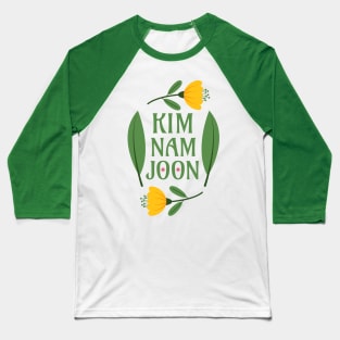 Kim Namjoon - RM The Rapper BTS Army Greenery Boho Flower Baseball T-Shirt